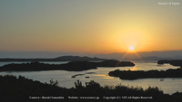 春の無料壁紙 英虞湾 夕日
