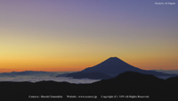 夏の無料壁紙 南アルプス 富士山 夜明け